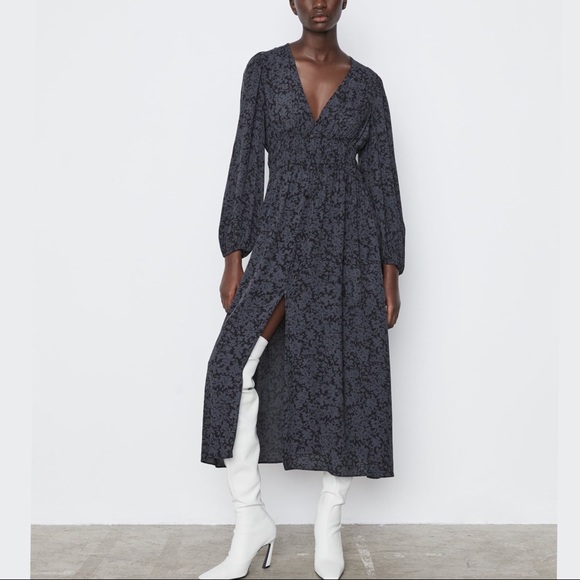 Printed Midi Long Dress - Picture 3 of 14